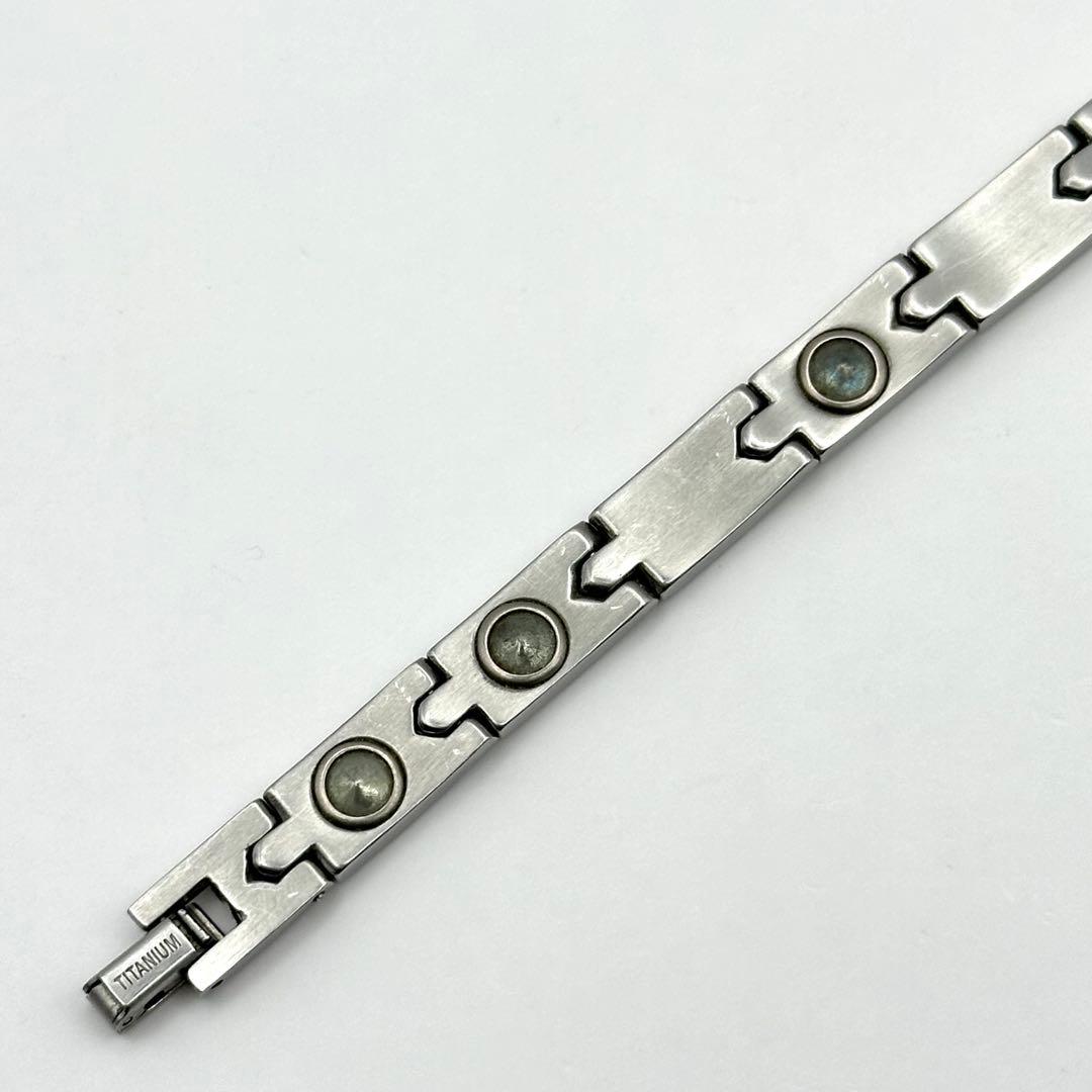 サングリエヨシミ 健康ブレスレット TITANIUM シルバーカラー SSサイズ