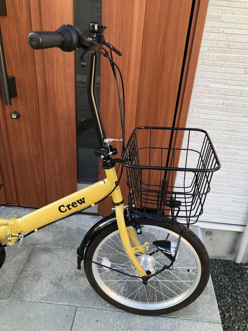 Crew 折り畳み自転車　ギア　ライト　鍵　前バスケット付き　20インチ