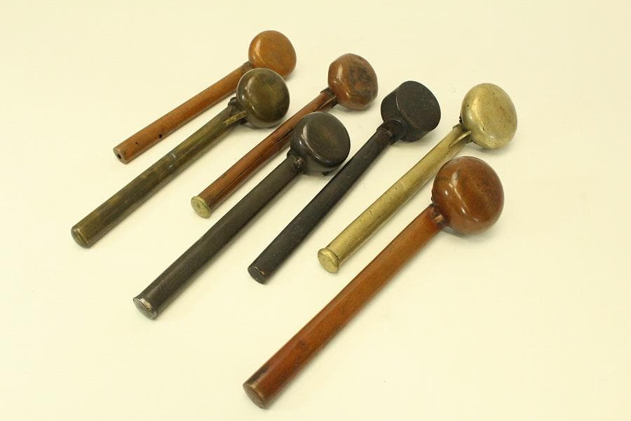 古銅 矢立 文房具 筆筒 十六個 まとめて(A564)