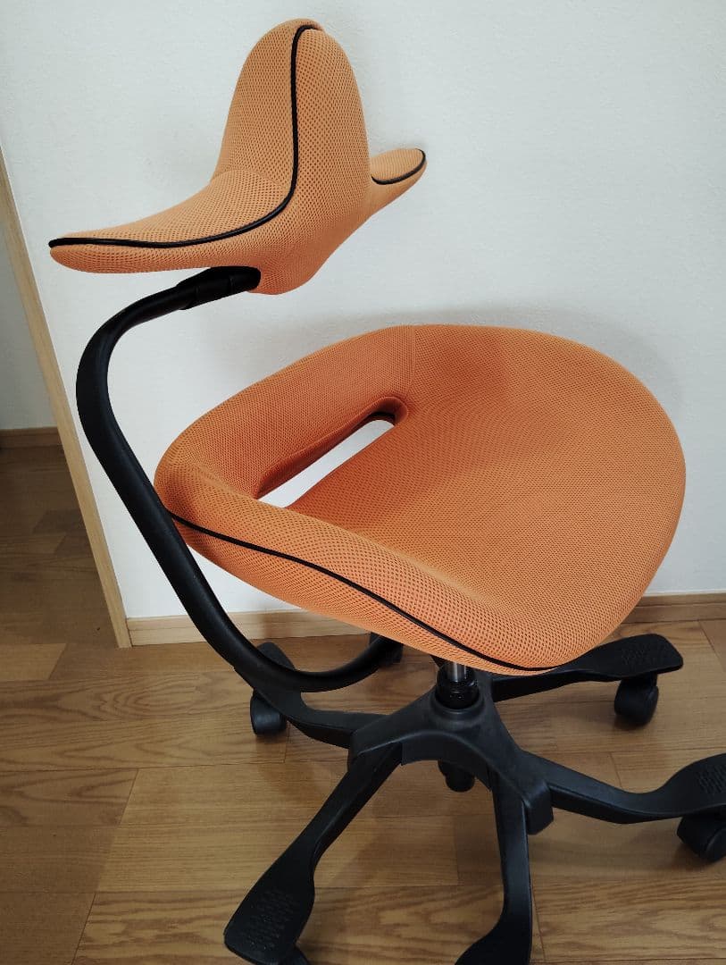 【美品✨️】ウリドル iPole7 姿勢矯正チェア オレンジ
