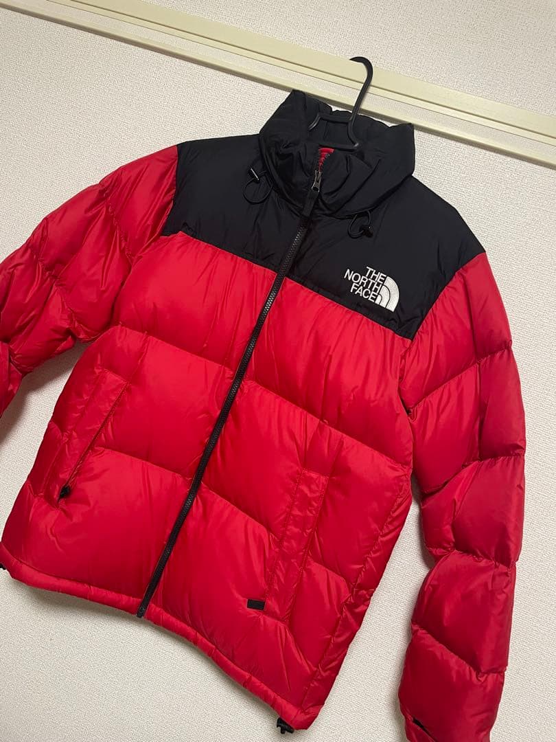 THE NORTH FACE ヌプシダウンジャケット レッド/ブラック