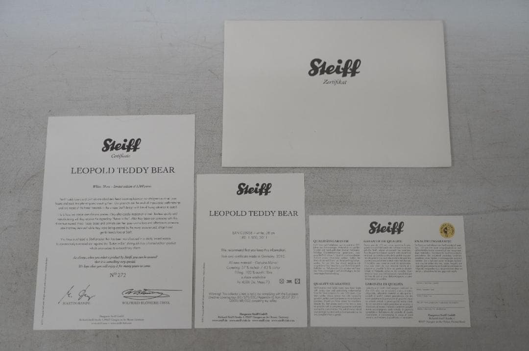 【M02-09】 Steiff シュタイフ レオポルド テディベア ぬいぐるみ