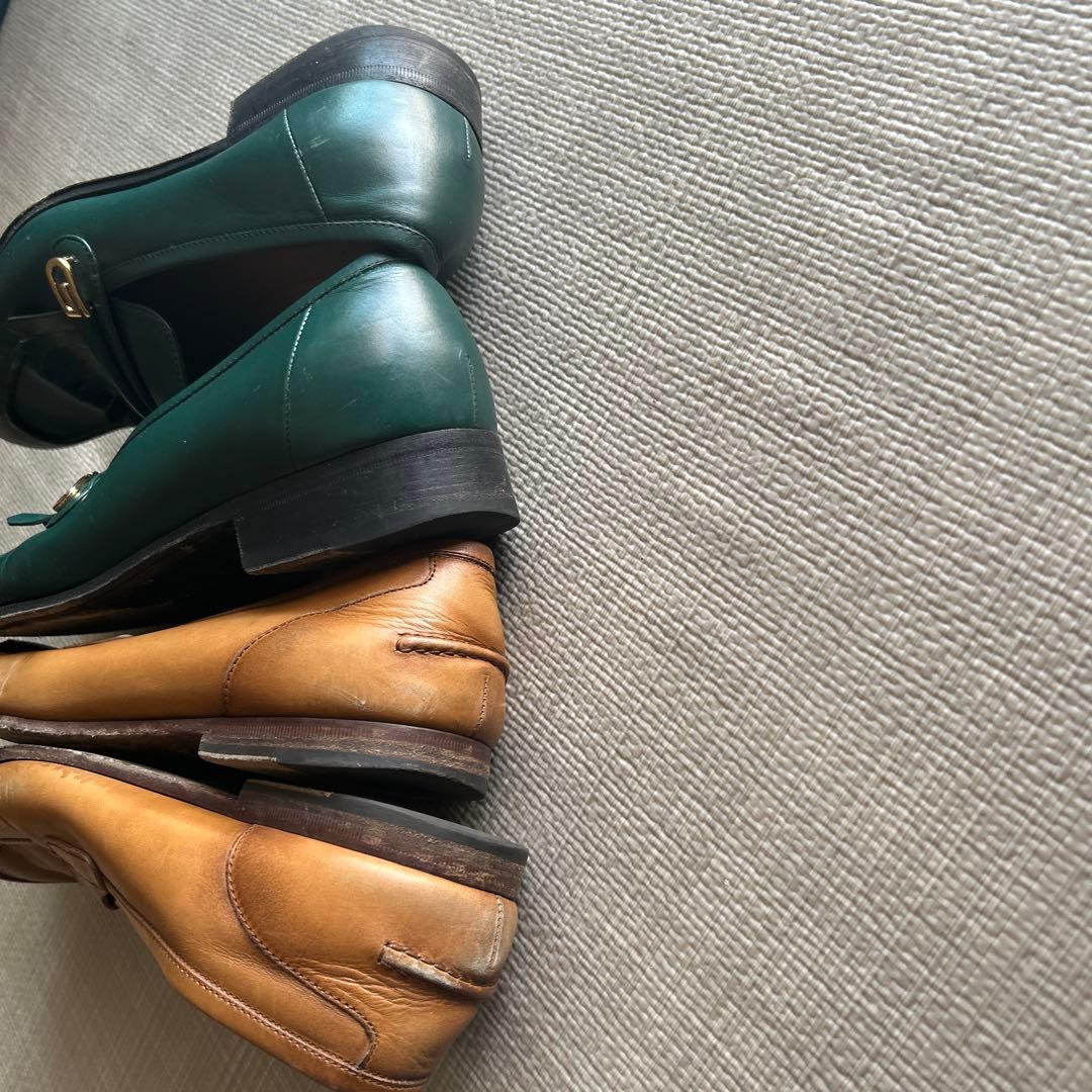 Gucci ローファー 2足セット ブラウン グリーン最終値下げ早い者勝ちです