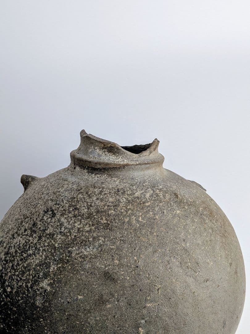 須恵器　扁壺（提瓶）　6〜7世紀　　掛け花入　花器　土器　古代美術　古陶磁