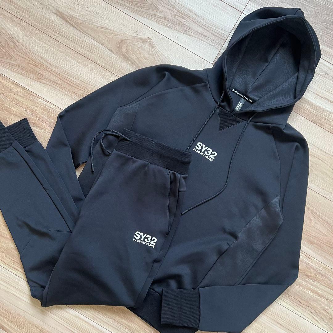 SY32 by SWEETYEARS セットアップ　ゴルフウェア　メンズ　黒