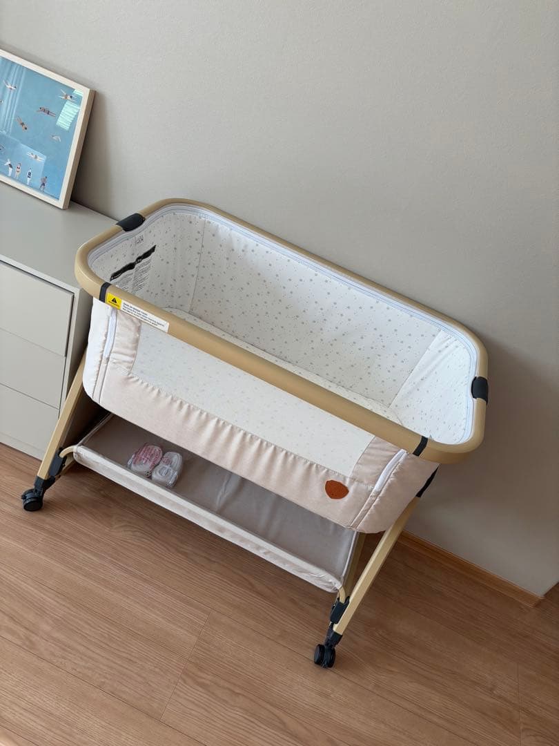 hzdmj ベビーベッド カーキ 折りたたみ 添い寝