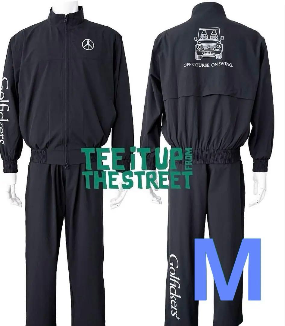 新品 golfickers セットアップ 撥水 ストレッチ ブラックM