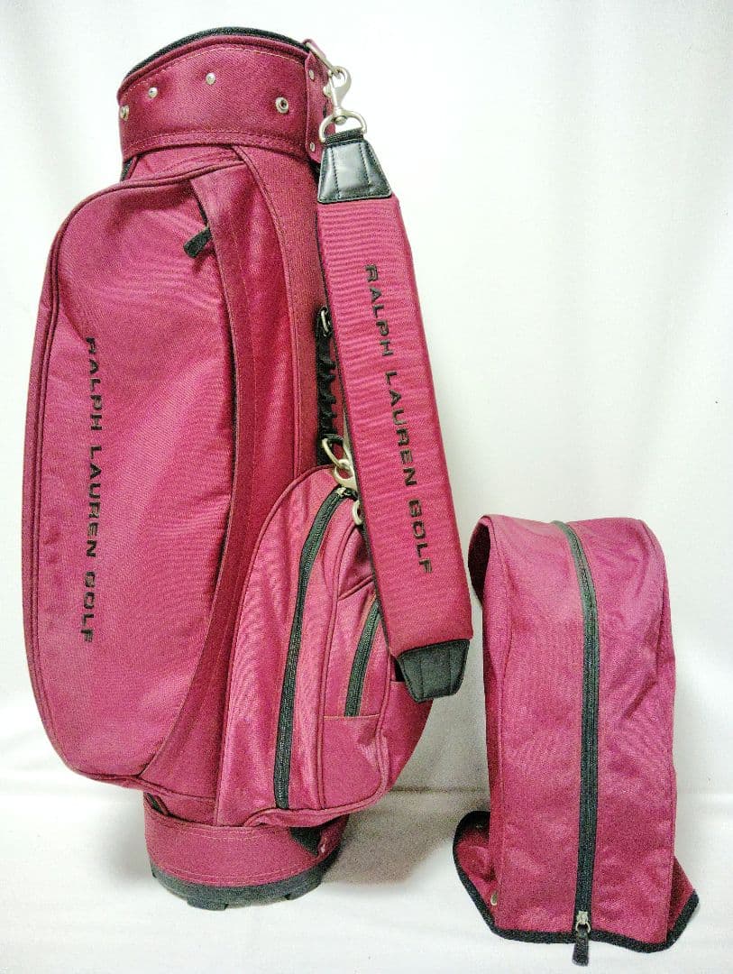 ポロ　ラルフローレン　キャディバッグ　赤茶　5分割