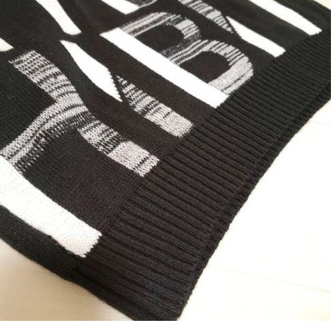 ニットウェア　バイカラー　白黒　L セットアップ