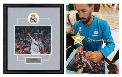 直筆サイン入り写真 ルートファンニステルローイ レアルマドリード SA鑑定済