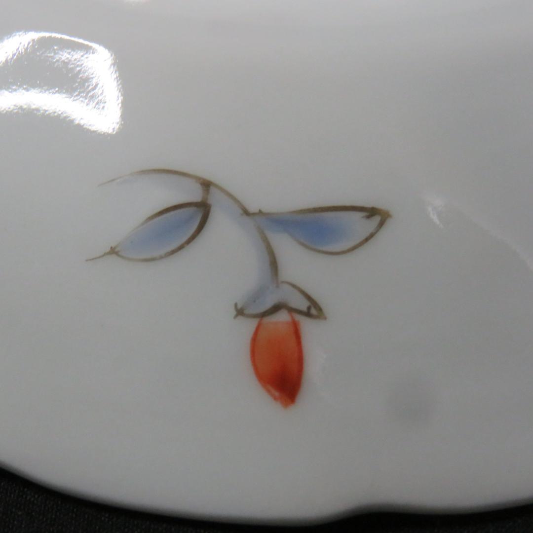 鳳凰 皿 5枚 窯傷 色絵付 銘 古伊万里 明治