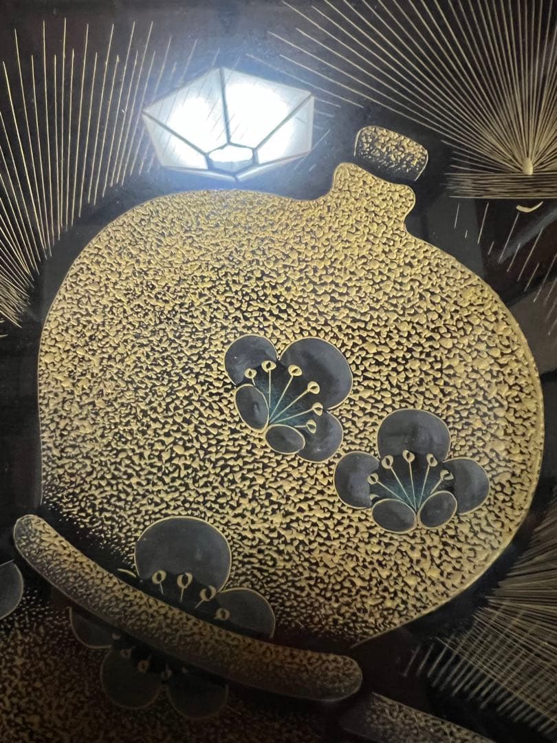 漆芸アート作品 金色と黒色　輪島塗　ひょうたん　瓢箪
