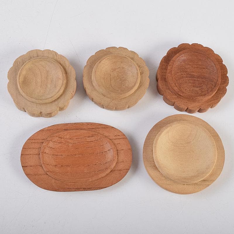 茶道具　木彫　菊刻　龍刻など　香合　5点まとめて　V　R9234