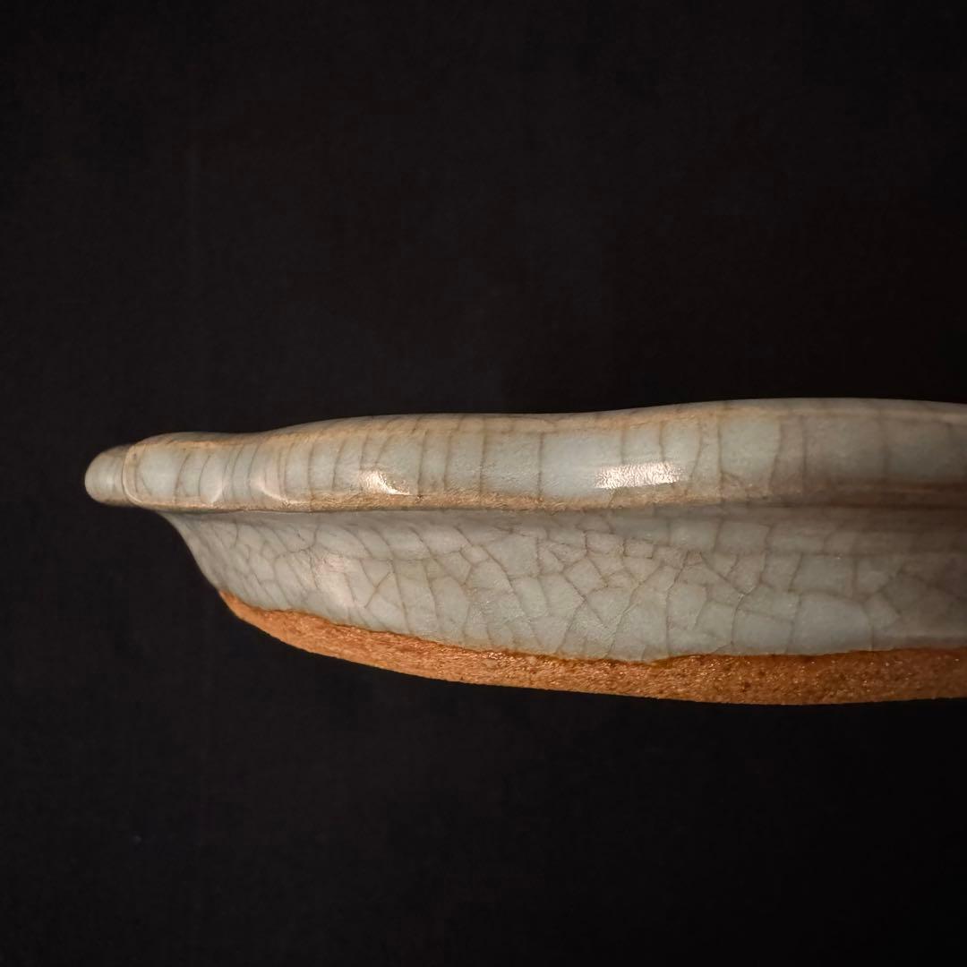 弓野窯　人間国宝　中島宏　青磁輪花　青磁　皿　2枚　中島ブルー