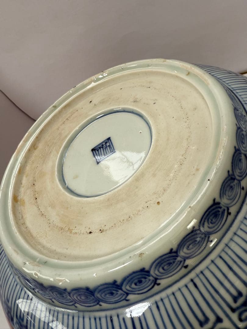 江戸期　古伊万里　金彩色絵　龍鳳文　鶴寿老人30cm 大鉢　送料込み