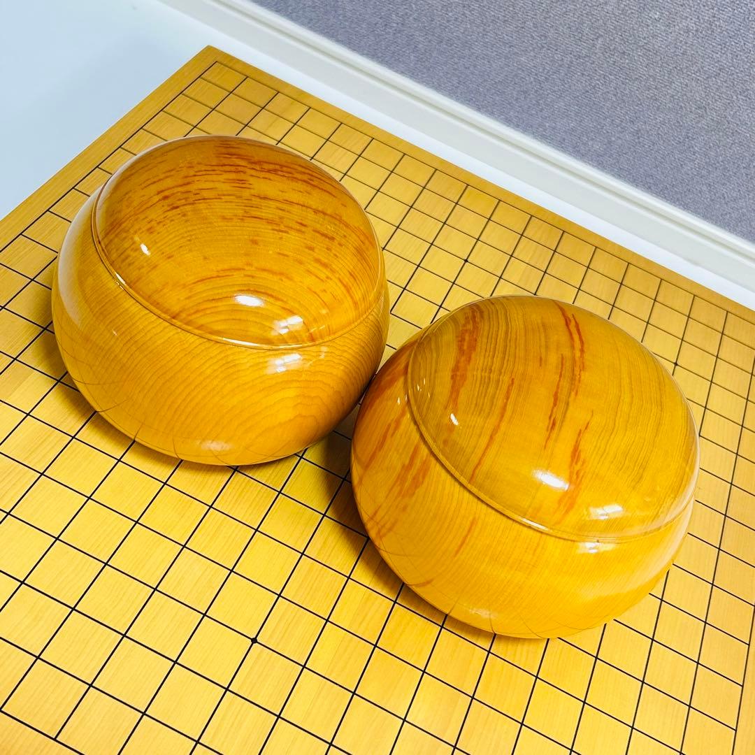 【高級天然木:ハギ3枚造り】卓上碁盤 1.2寸 本榧 天地柾目 碁盤 特撰