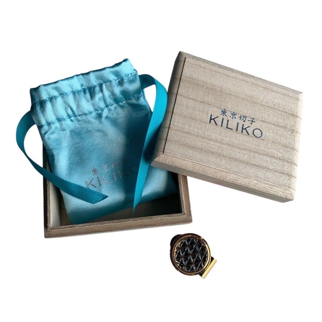 希少　美品　東京切子 KILIKO ゴルフマーカー ゴールド ガラス 桐箱付き