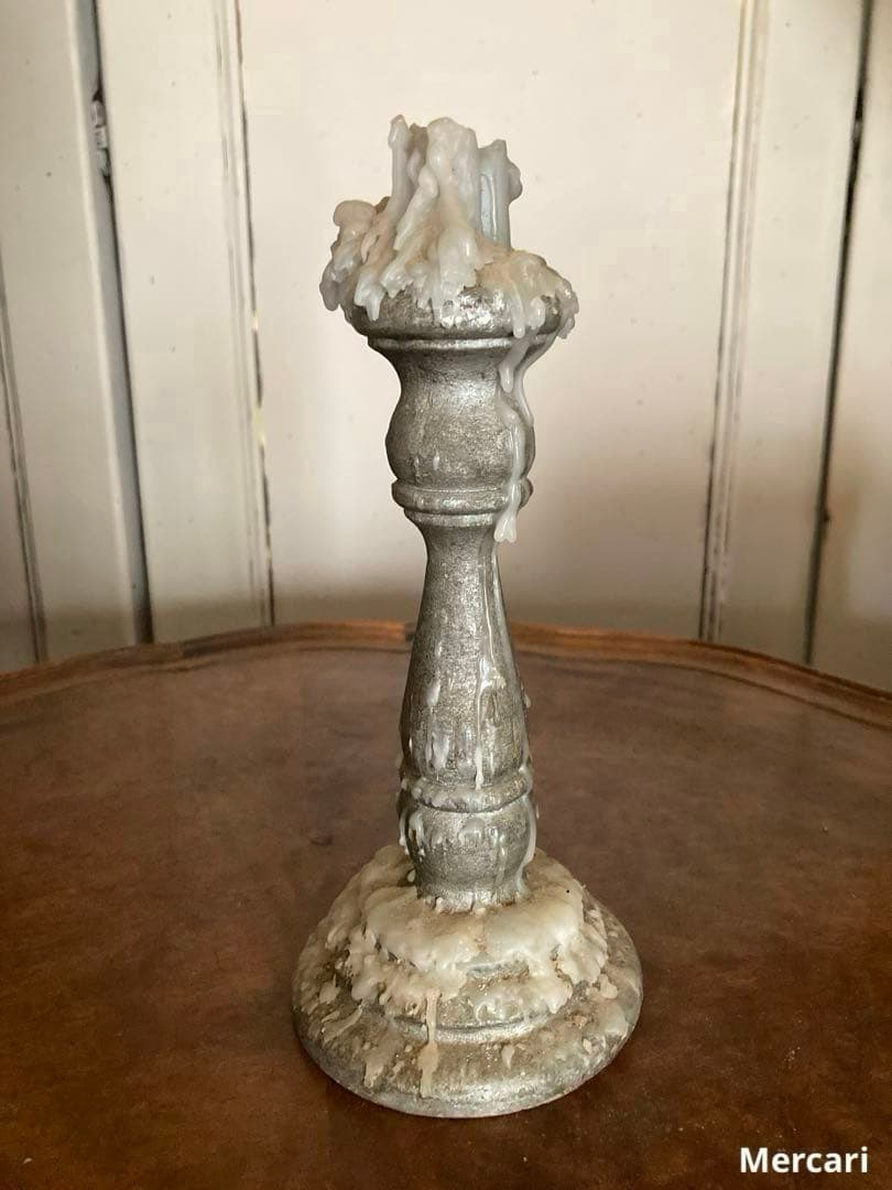 【希少】フランス　19世紀　アンティーク　キャンドルスタンド　シャビー