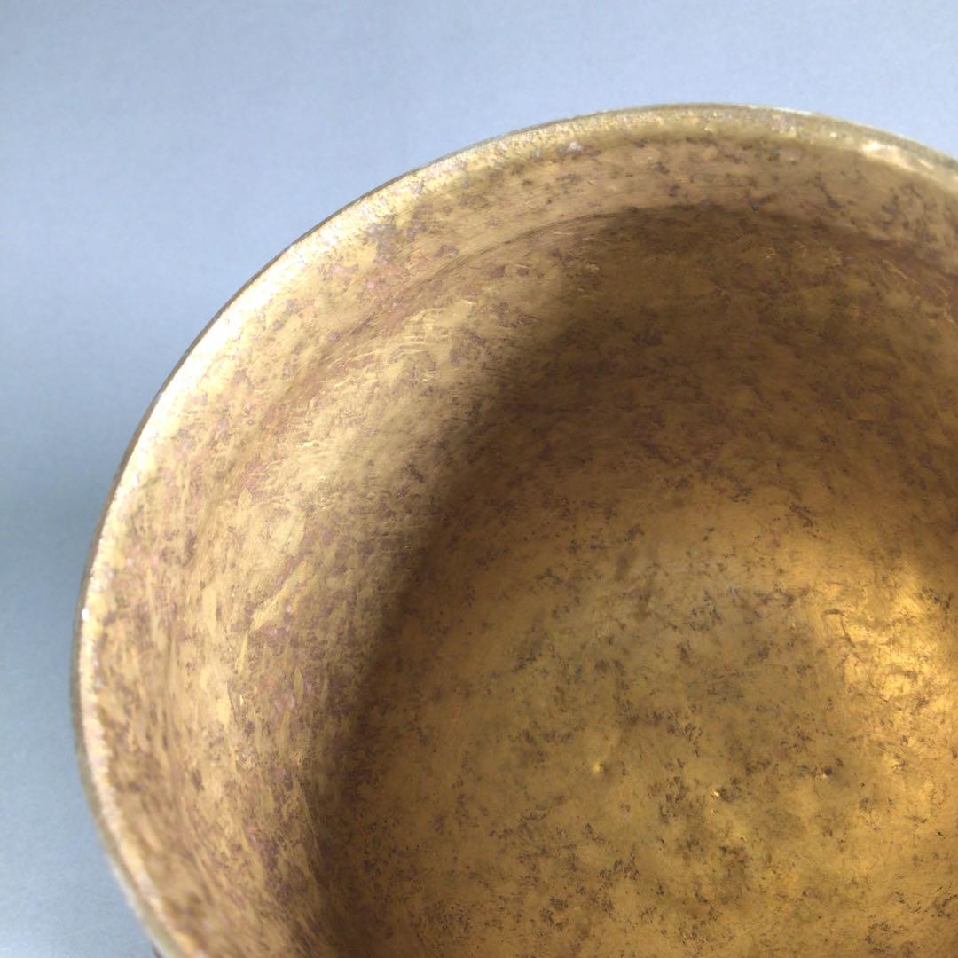 Ｒ３００　陶棗　『佐久間芳丘造』『表千家　堀内宗完　箱書』『金地雲錦文』　二重箱