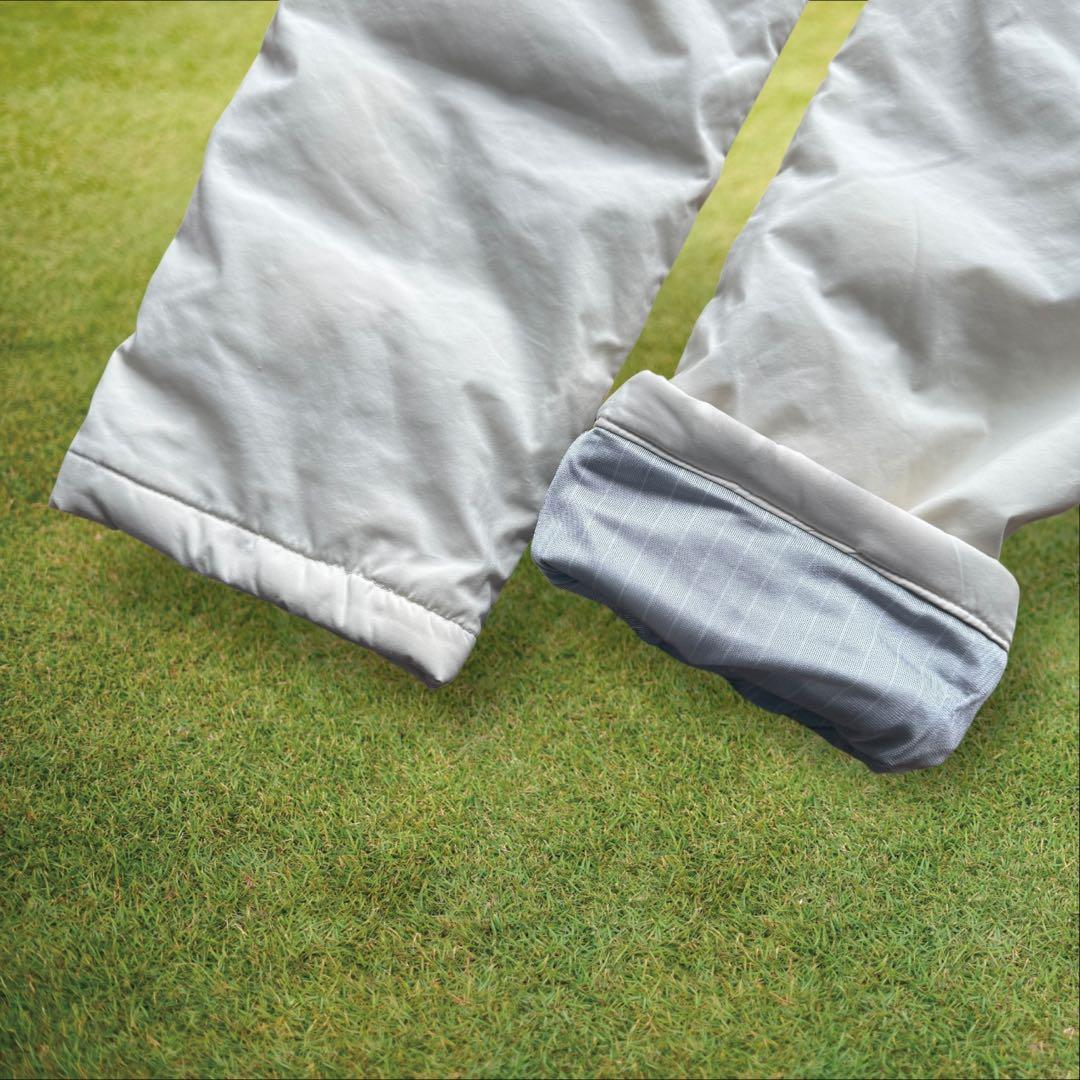 防寒　蓄熱素材　パーリーゲイツ　ダウンパンツ　中綿入り　M〜L相当　オフホワイト