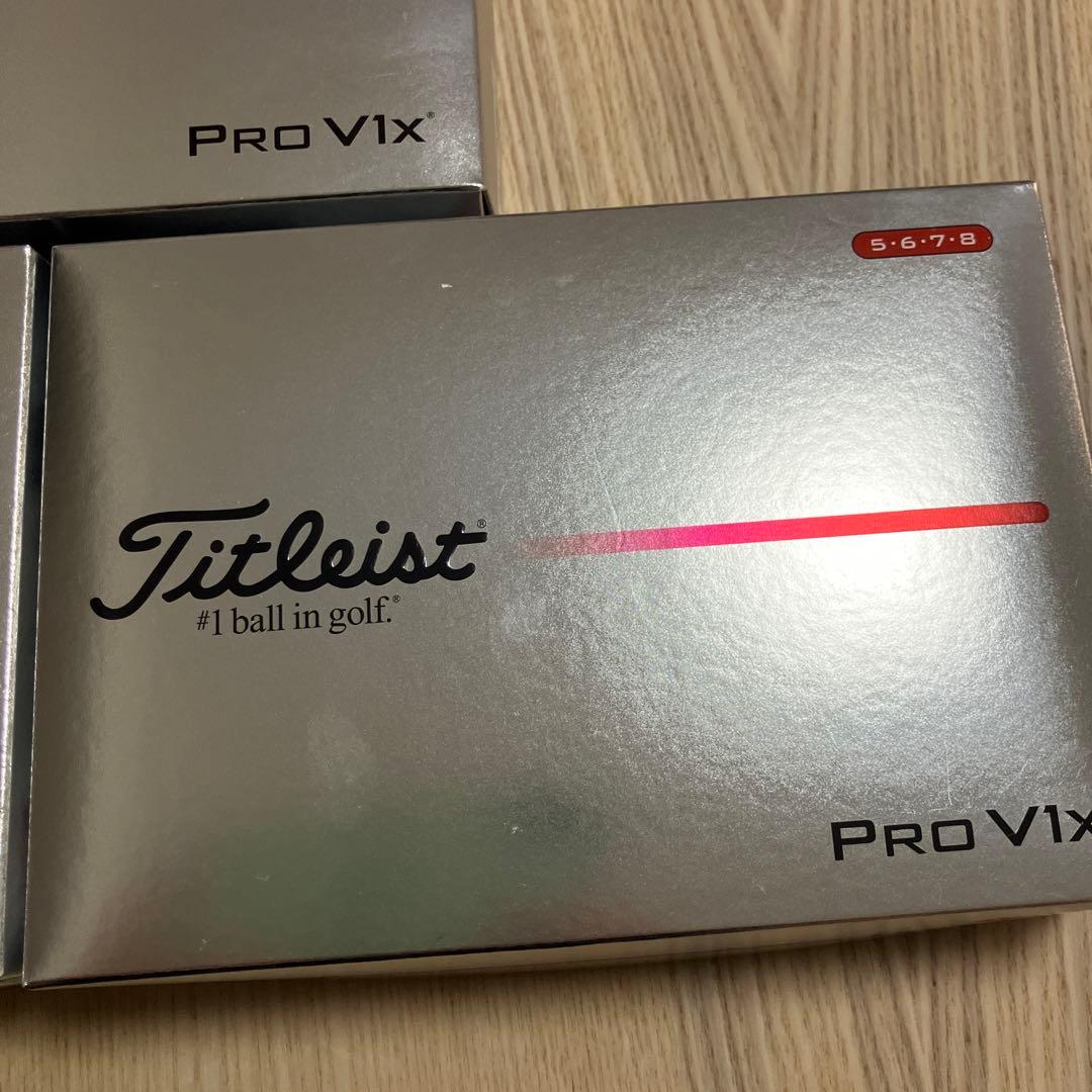 【新品未使用】タイトリストprov1x ゴルフボール　白　2025 3箱