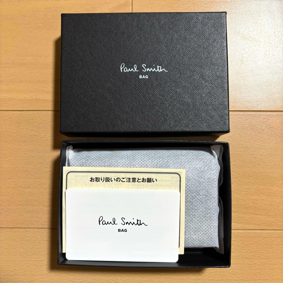 Paul Smith マルチストライプタブ　名刺入れ　新品未使用品　黒　完売品