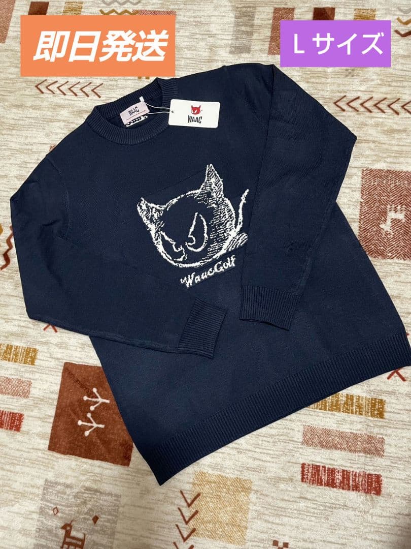waac メンズゴルフウェア　長袖ニット
