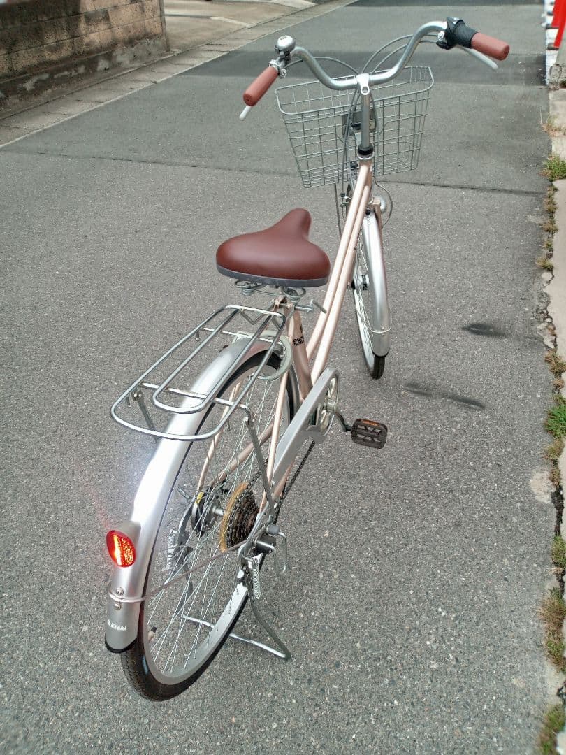 シャンパンピンクの可愛い自転車　ママチャリ　26インチ 群馬　埼玉　栃木