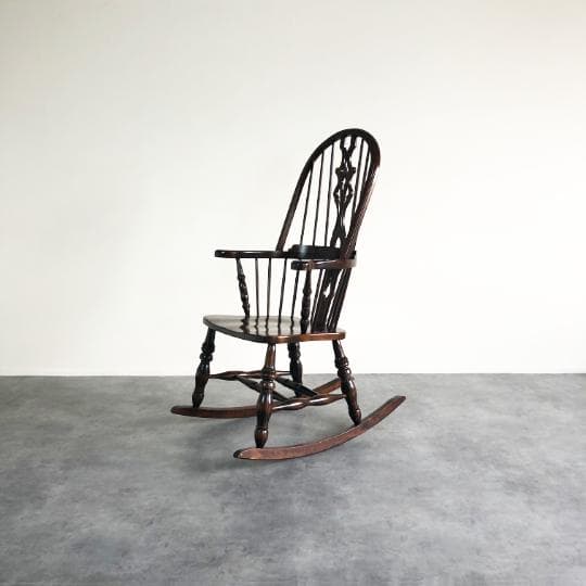 アンティーク　ボウバック　ロッキングチェア