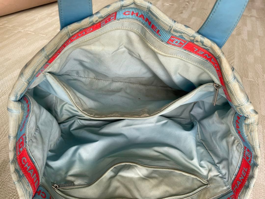 CHANEL シャネル　ニュートラベルライン　トートバッグ　ブルー