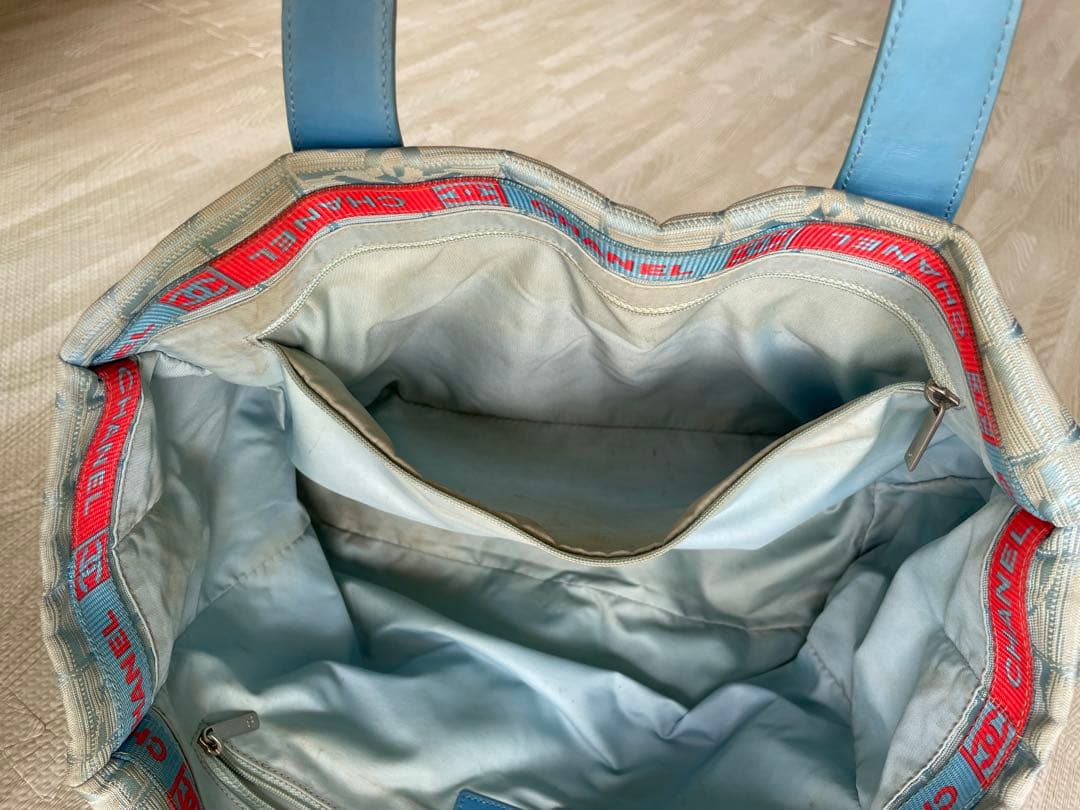 CHANEL シャネル　ニュートラベルライン　トートバッグ　ブルー