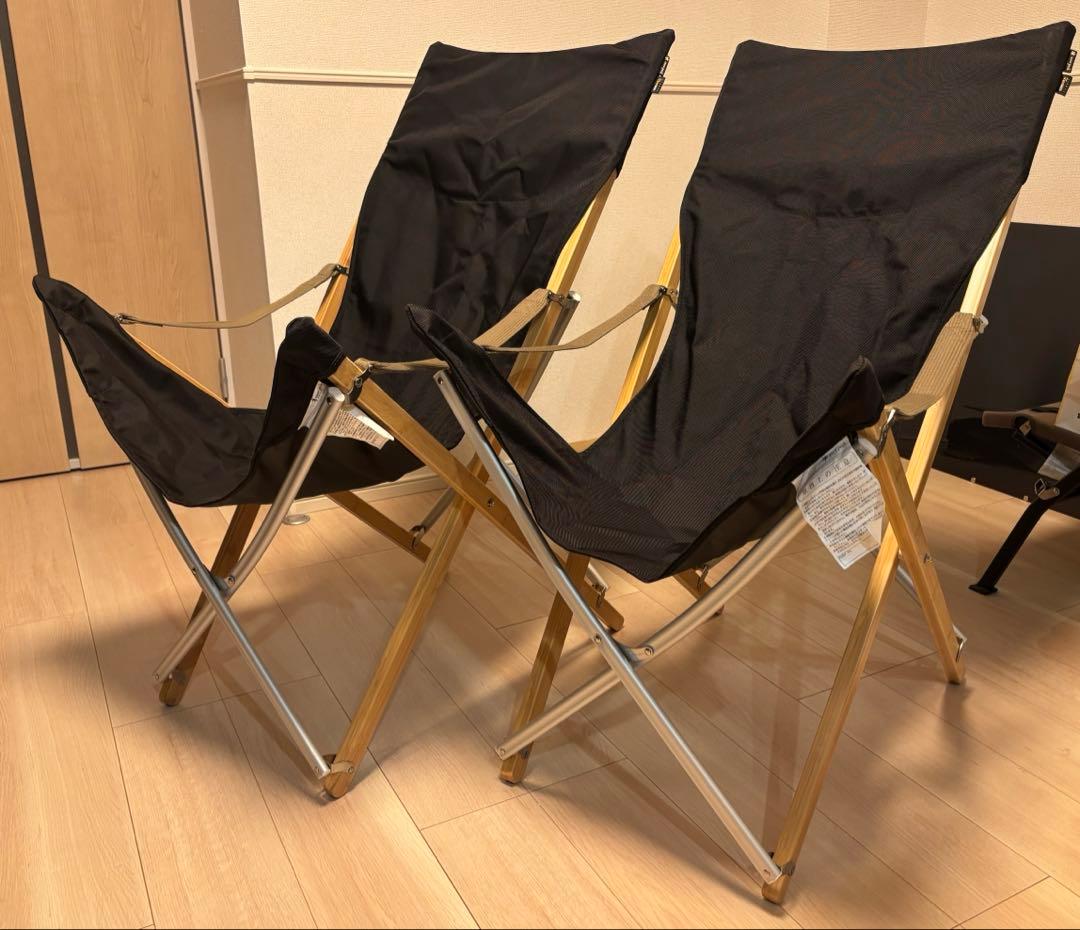 スノーピーク 雪峰祭 限定 Take!チェアロング ブラック 2脚セット