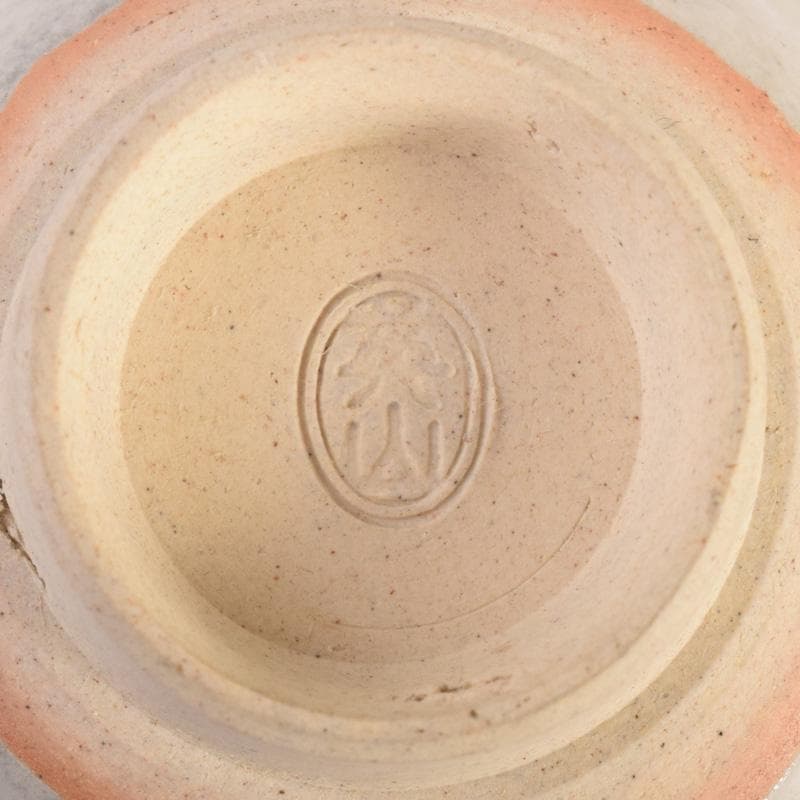 煎茶道具　虫明焼　岡本英山作　草文　煎茶碗　五客　C　8285