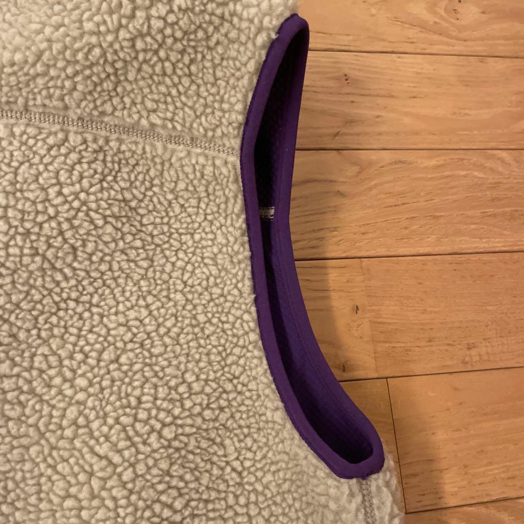 patagonia フリースベスト Mサイズ クリーム/パープル