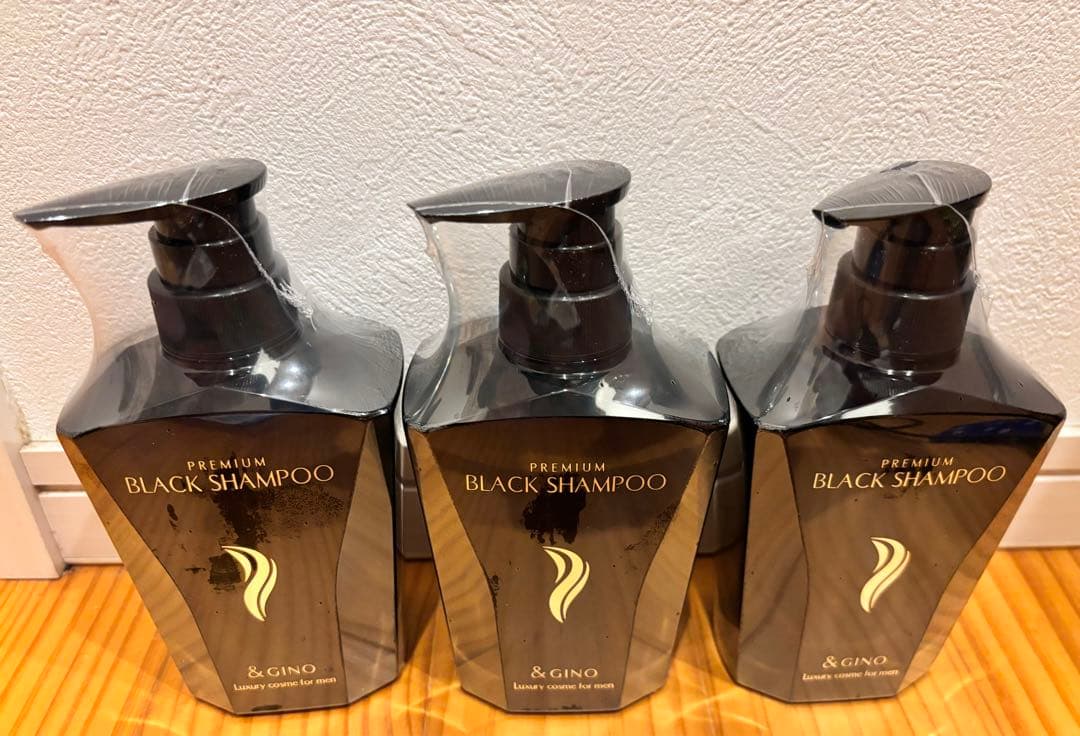 【新品未開封】 &GINO アンドジーノ ブラックプレミアムシャンプー3本セット