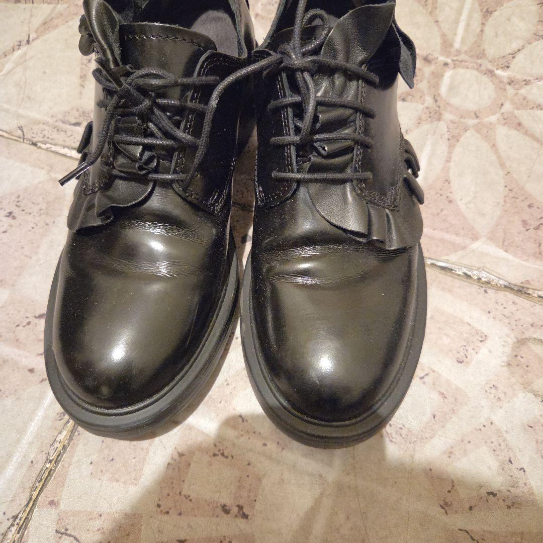 CAMPER　レザーシューズ　フリルシューズ