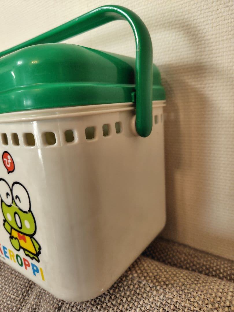 ［レア］けろけろけろっぴ　ストレッジボックスバスケット 小物いれ1990サンリオ