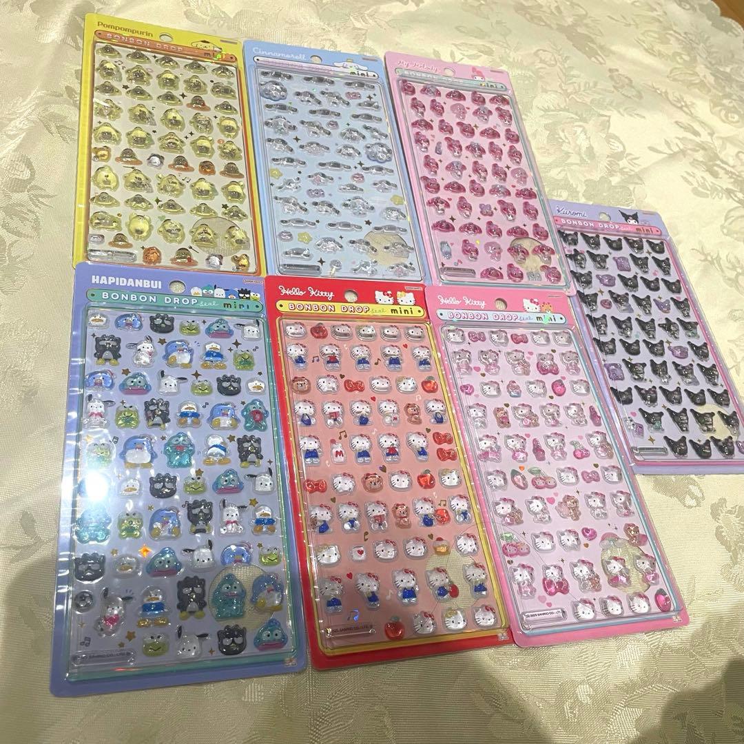 【正規品】サンリオボンボンドロップシールミニ 7種 ハンギョドン以外