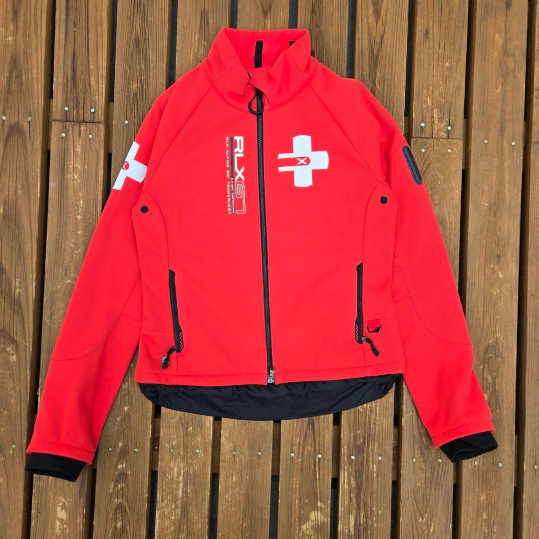 RLX　テック系　シェルジャケット　レッド　サイズM　ラルフローレン