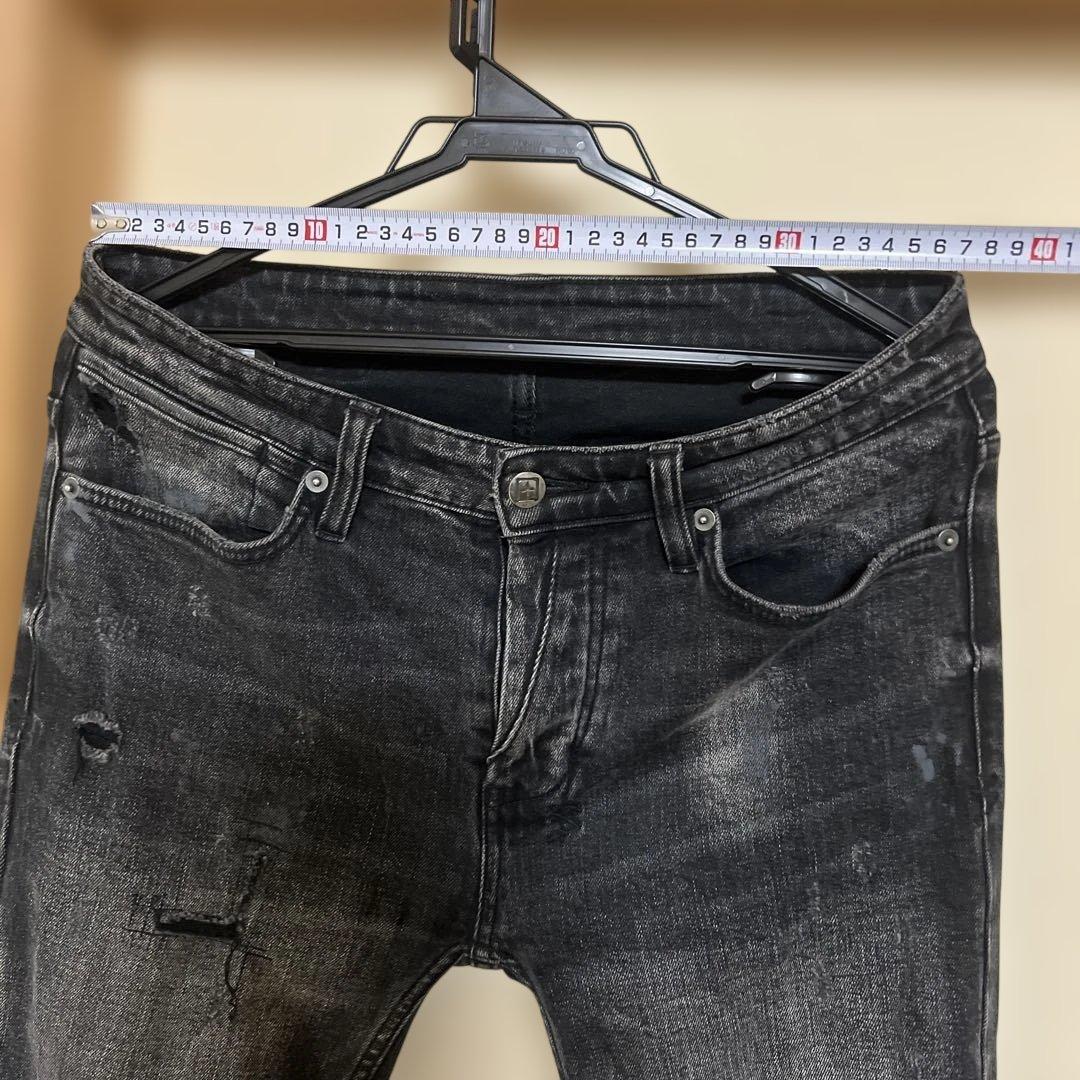 Ksubi スビ ブラック ダメージ デニム パンツ スキニー