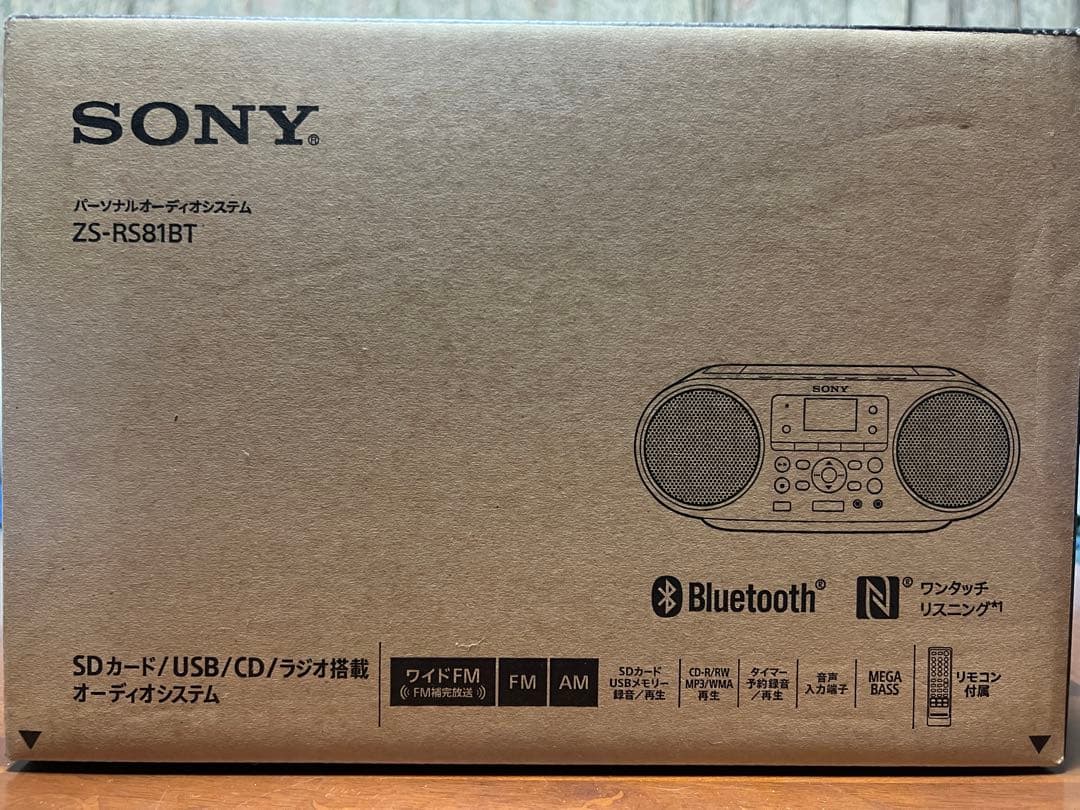 SONY ZS-RS81BT Bluetooth パーソナル オーディオシステム