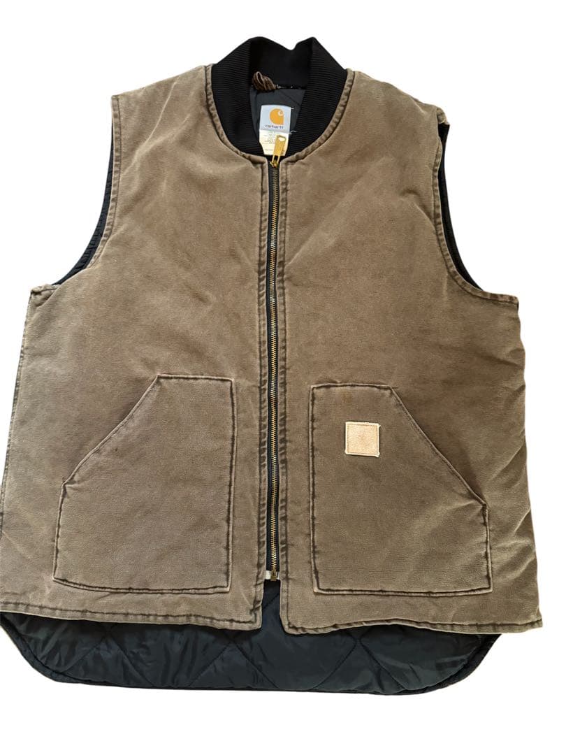 USA製　カーハート ダックベスト　フェード　XL ビッグサイズ