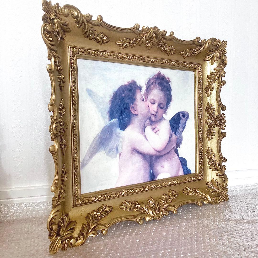 限定セール中！ ◆アンティーク 額 天使 エンジェル 絵画 アート 額縁
