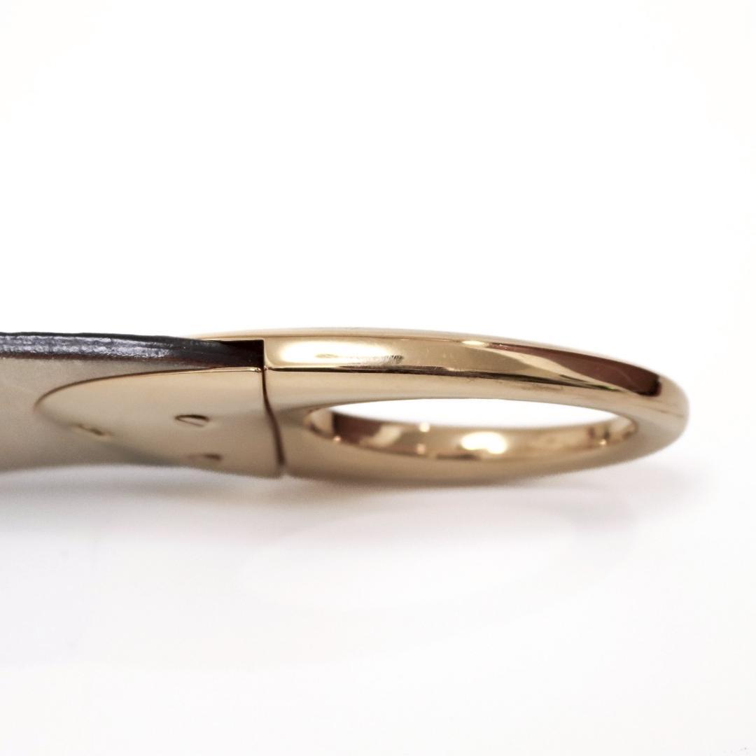 美品 ブルガリ レザーベルト 78cm±2.5 楕円バックル 黒 751