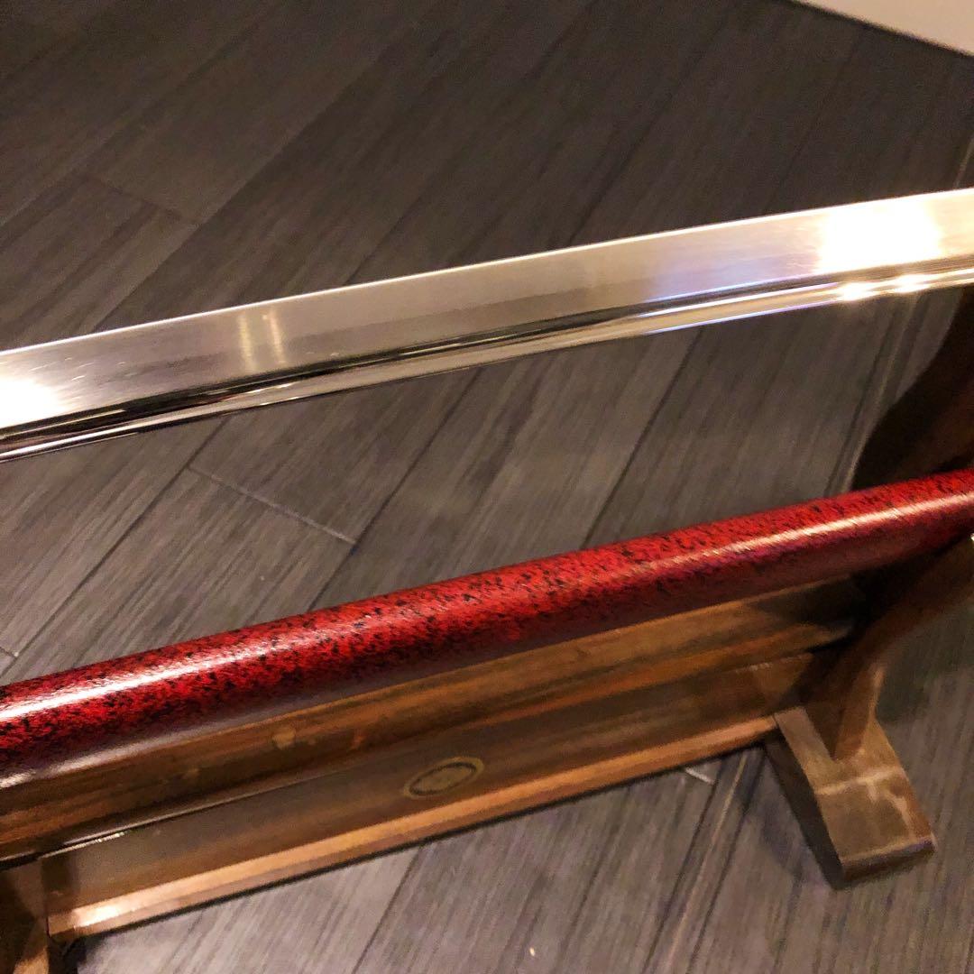 陸奥守吉行　高級模造刀　坂本龍馬拵え　居合刀　優乱刃紋　朱拵え　合金刀身