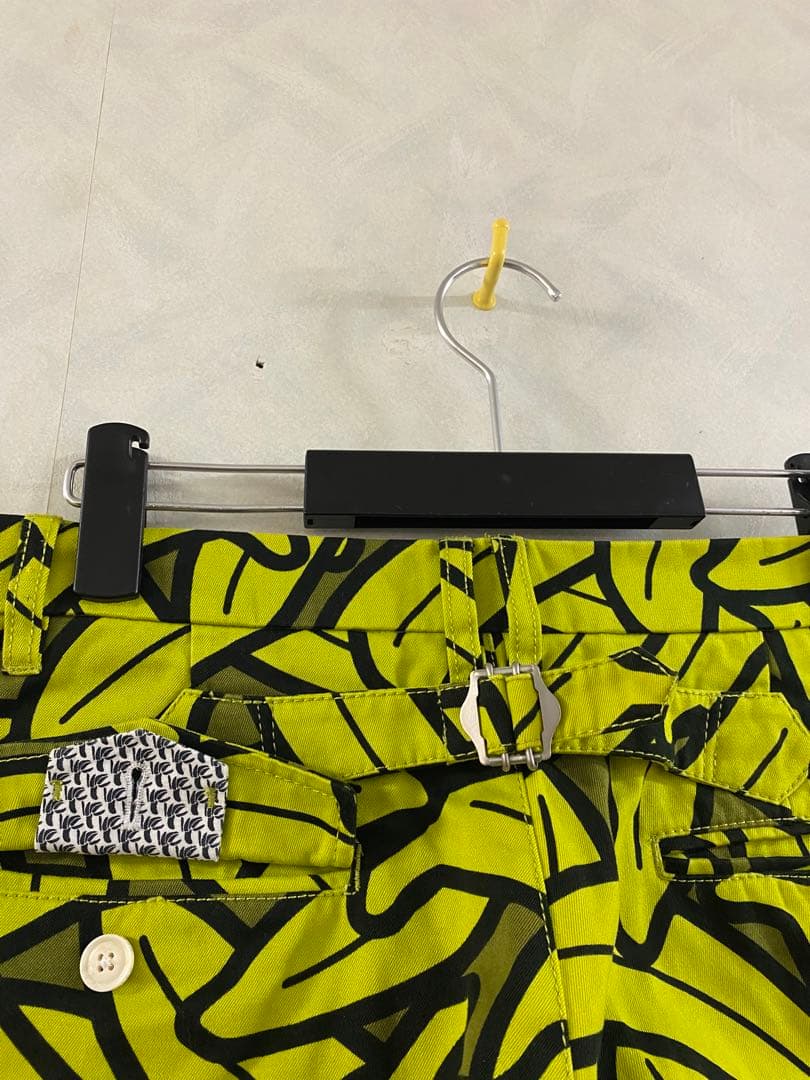 PEARLY GATES バナナ柄 パンツ サイズ0 レディース シンチバック