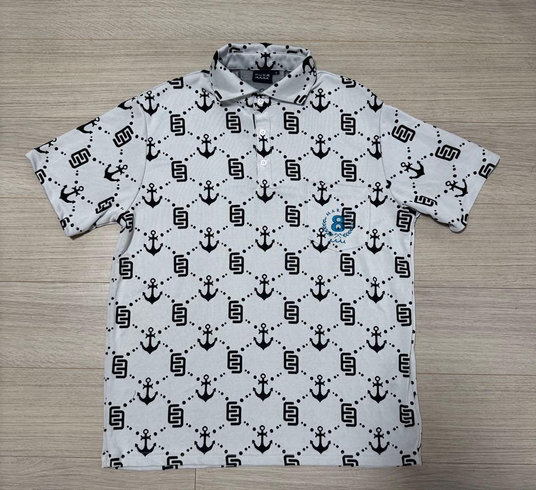 ムータマリンゴルフ モノグラム ジャガード ポロシャツ XL
