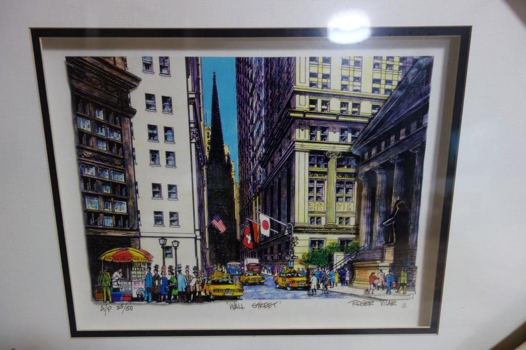 「WALL STREET」ロジャーヴィラー ３Dアート サイン有