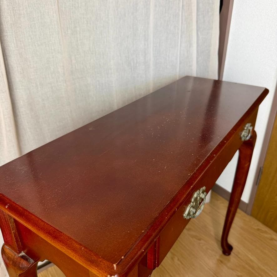 【訳あり特価】クイーン・アン マホガニー材 コンソールテーブル