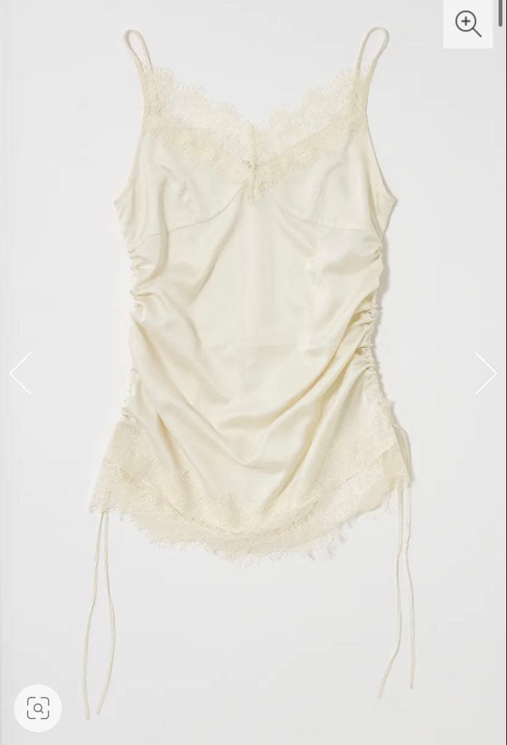 moussy DOT SATIN CAMI ドレス　ホワイト